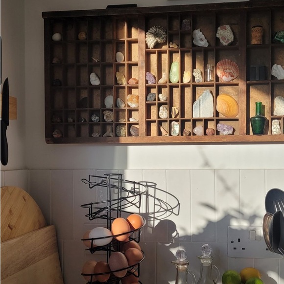 Antique | Accents | Large Antique Vintage Wood Wooden Printers Tray ...